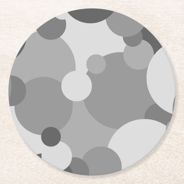 Svart-grått-molekyler pappra underlägg (Framsidan)