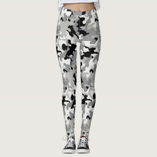 Svart Grått och vit kamera - Legging