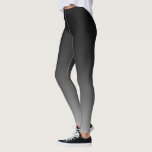 Svart Grått Ombre-övertoning Leggings<br><div class="desc">Övertoningsbaljor efter leonbiens.</div>