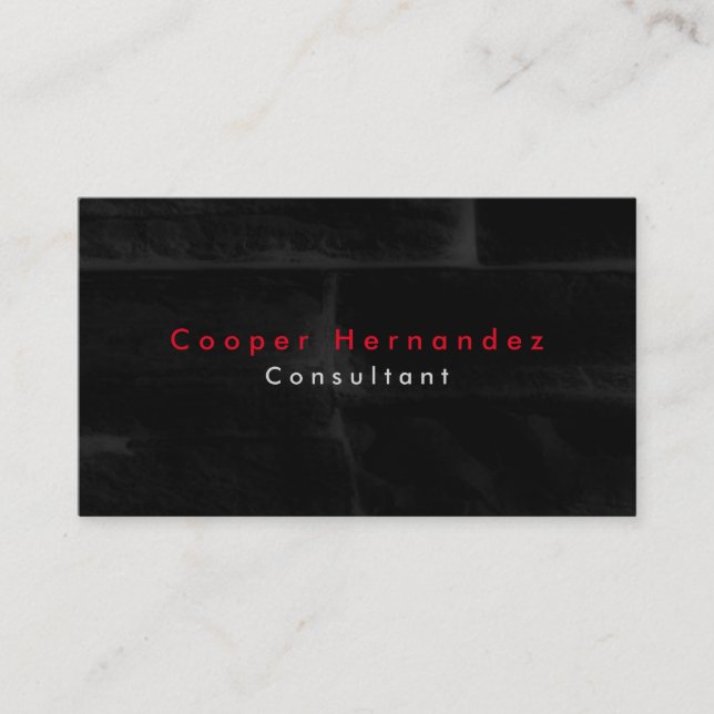 Svart Grått-Professionell med enkel Elegant Visitkort (Framsida)