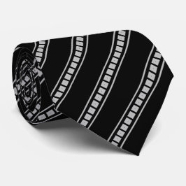 Svart Grått Stripe Boxes Manar Tie Slips