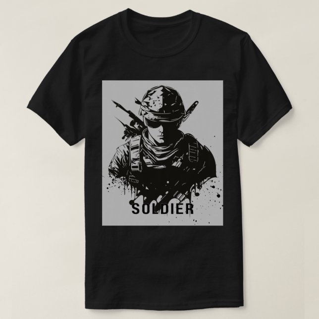 Svart Grått T-shirt 👕 (Design framsida)
