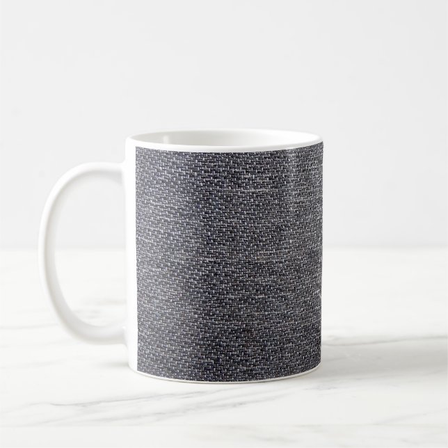 svart grått trasa kaffemugg (Vänster)