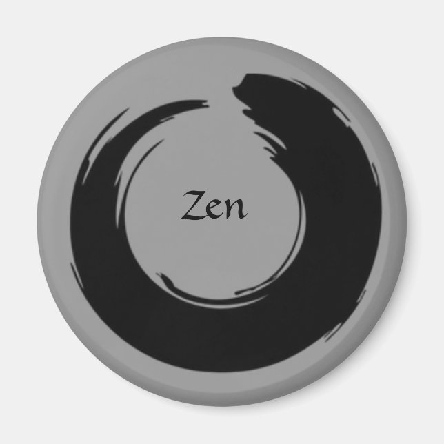 Svart/Grått Zen Magnet (Framsidan)