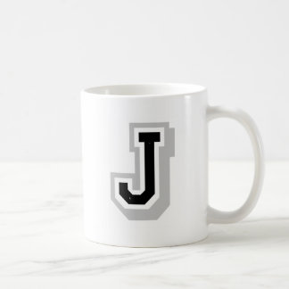 svart gråttbrev J Kaffemugg