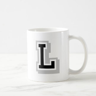 svart gråttbrev L Kaffemugg