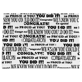 Svart Grattis Mönster på vit