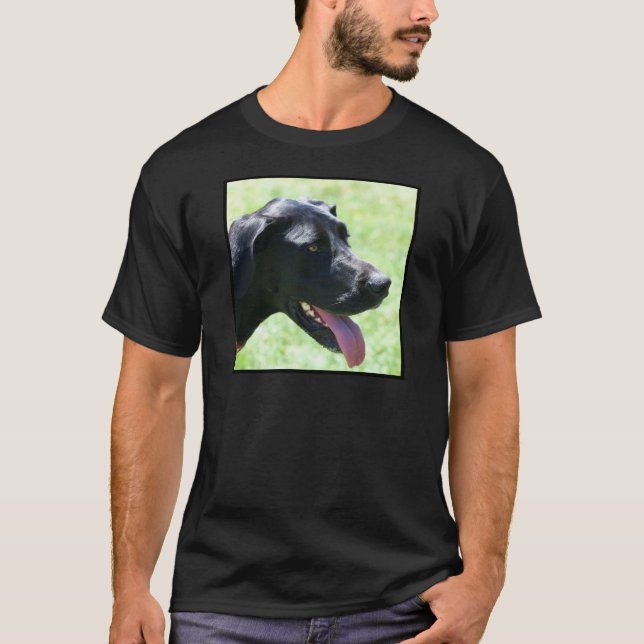 Svart great dane t-shirt (Framsida)
