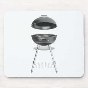 Svart grillgris med lock musmatta
