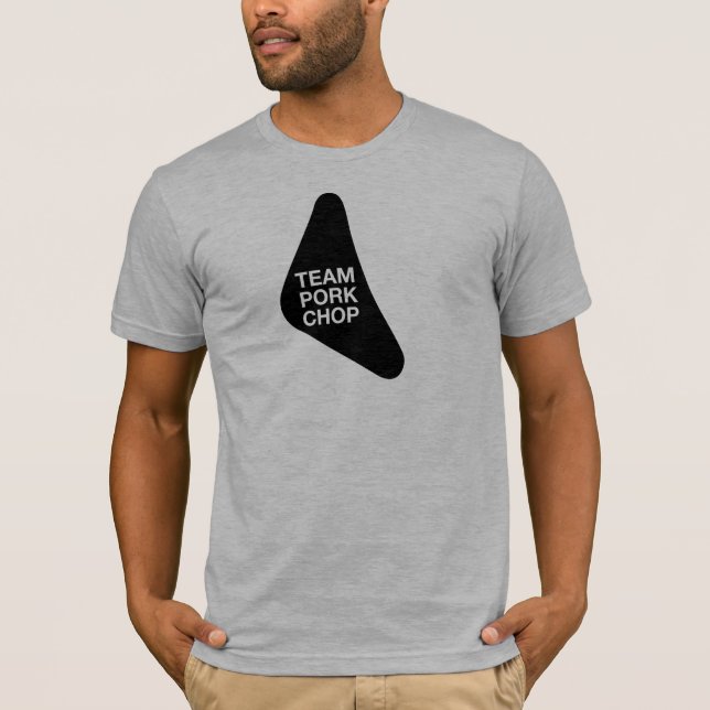 Svart griskotlettdesign t-shirt (Framsida)