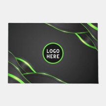 Svart & Grön Abstrakt Fluid Design | Lägg till Log