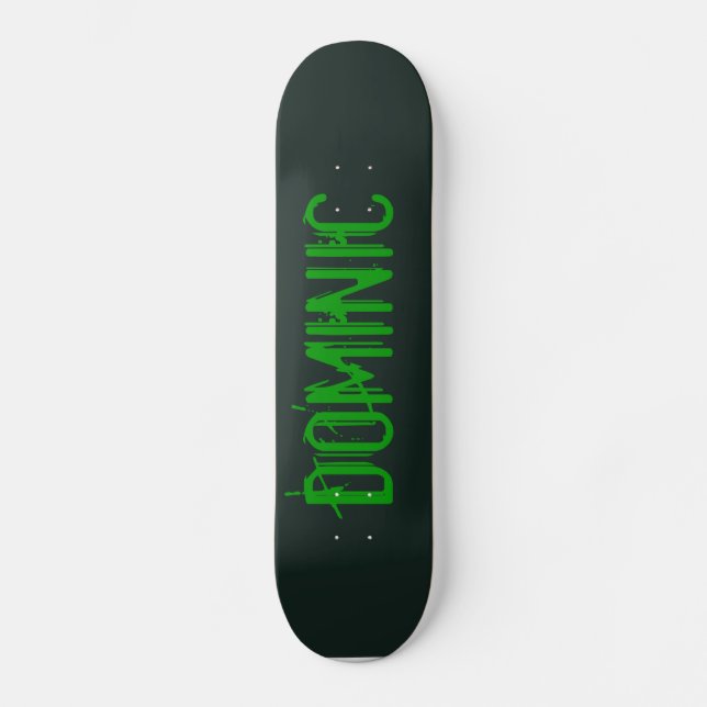 Svart & grön gigantisk Skateboard (Framsida)