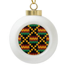 Svart, grön, röd och gul Kente-tyg