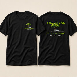 Svart Grön Trädservice Arborist Professionell T Shirt