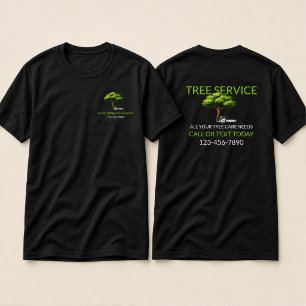 Svart Grön Trädservice Arborist Professionell T Shirt
