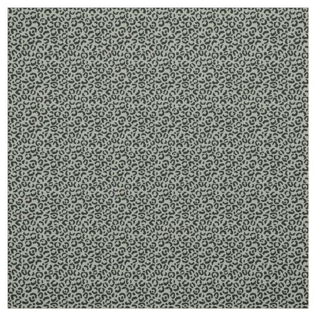 Svart Grönt Leopard Skriv ut Tyg (Provkarta)