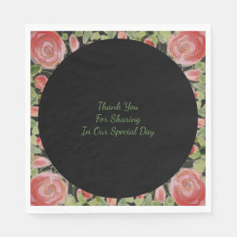 Svart Grönt och Burgundy Pappersservett