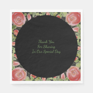 Svart Grönt och Burgundy Pappersservett