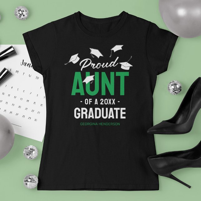 Svart Grönt Proud Moster 2025 Student T Shirt (Skapare uppladdad)