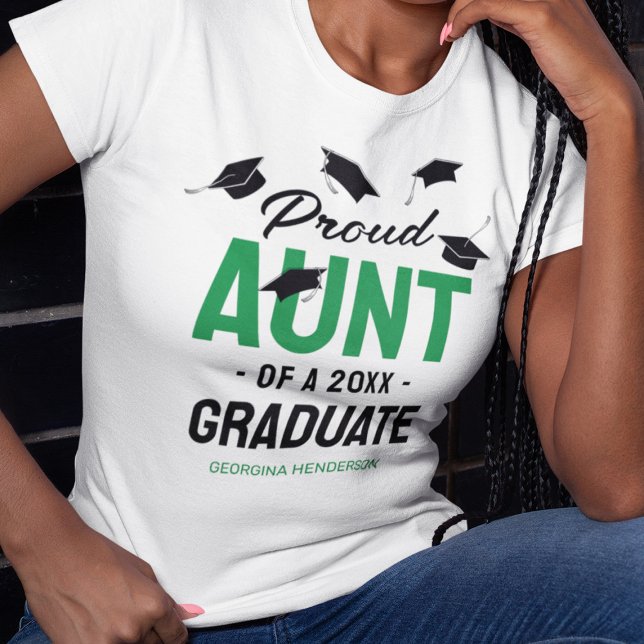 Svart Grönt Proud Moster 2025 Student T Shirt (Skapare uppladdad)