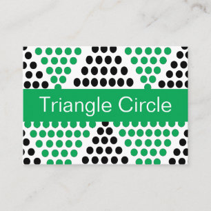 Svart Grönt, triangelcirkel Geometric Mönster Visitkort