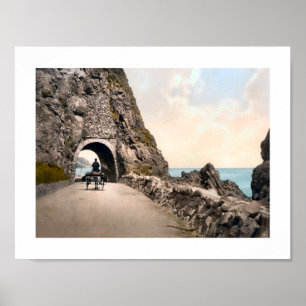 Svart grottatunnel, ståndsmässiga Antrim, Irland Poster