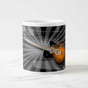 Svart grunge Burst Guitar Specialprogram Mugg Jumbo Mugg