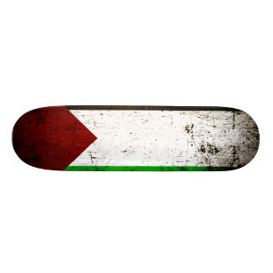 Svart Grunge Palestina-Flagga Skateboard Bräda 20,5 Cm