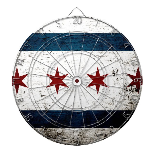 Svart GrungeChicago flagga Piltavla (Framsidan)