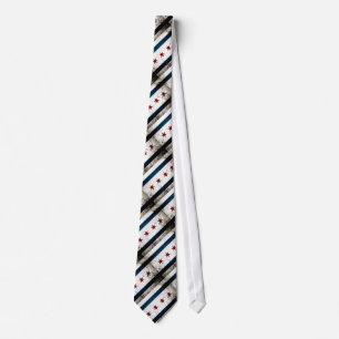 Svart GrungeChicago flagga Slips