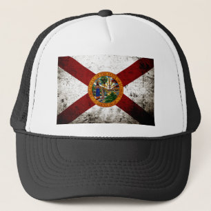 Svart GrungeFlorida statlig flagga Truckerkeps