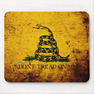 Svart GrungeGadsden flagga Musmatta