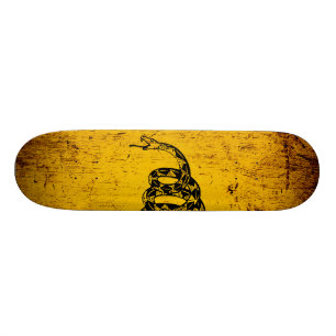 Svart GrungeGadsden flagga Old School Skateboard Bräda 21,6 Cm