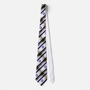 Svart GrungeIsrael flagga Slips