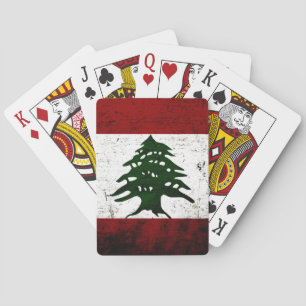 Svart GrungeLibanon flagga Casinokort
