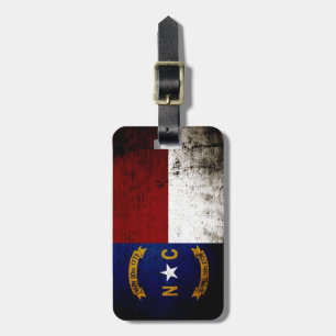 Svart GrungeNorth Carolina statlig flagga Bagagebricka