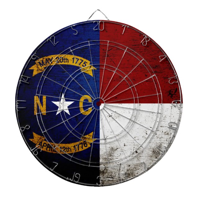 Svart GrungeNorth Carolina statlig flagga Piltavla (Framsidan)