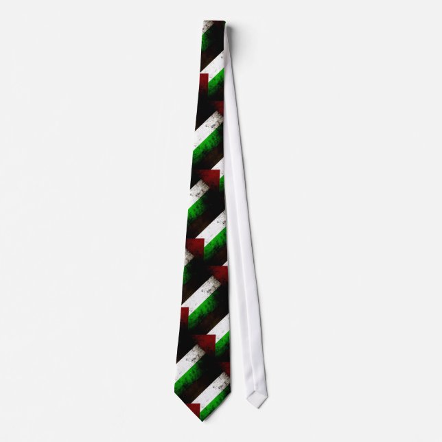 Svart GrungePalestina flagga Slips (Framsida)