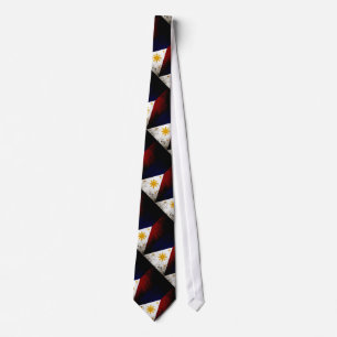 Svart GrungePhilippines flagga Slips