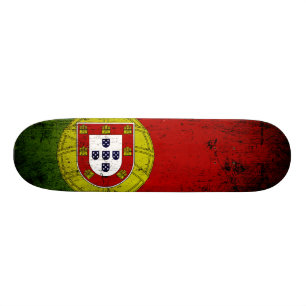 Svart GrungePortugal flagga Old School Skateboard Bräda 18 Cm