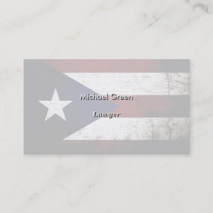 Svart GrungePuerto Rico flagga Visitkort