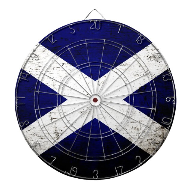 Svart GrungeSkottland flagga Darttavla (Framsidan)