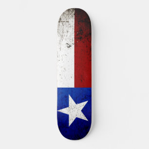 Svart GrungeTexas statlig flagga Old School Skateboard Bräda 18 Cm