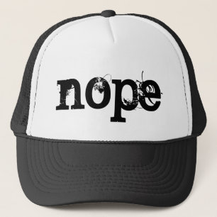 SVART Grungetext NOPE Truckerkeps