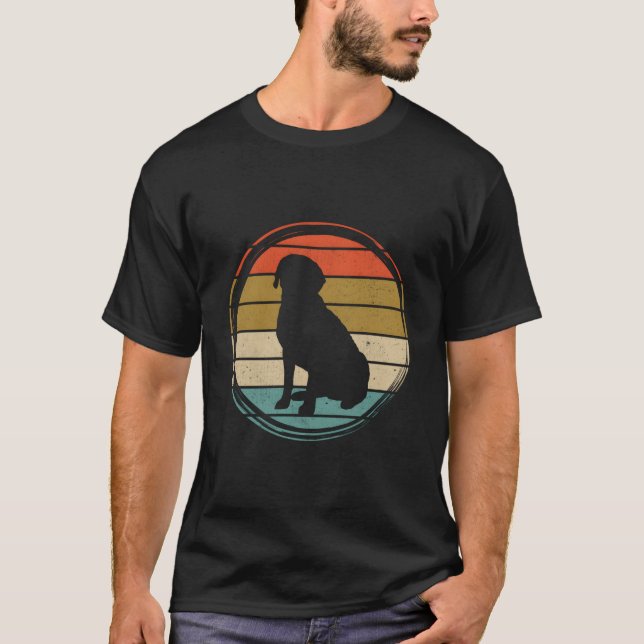 Svart Gul Choklad Lab Labrador T Shirt (Framsida)