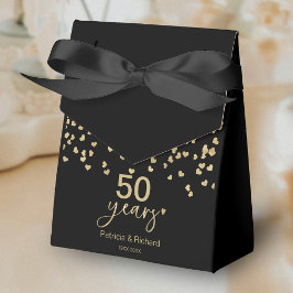 Svart Guld 50 Års Bröllopsjubileum Presentaskar