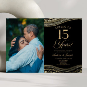 Svart Guld Agat 15-årsjubileumspartaj Inbjudningar