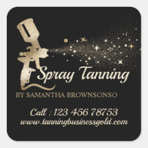 Svart Guld Air Brush Paint Spray Mobil Solbränna