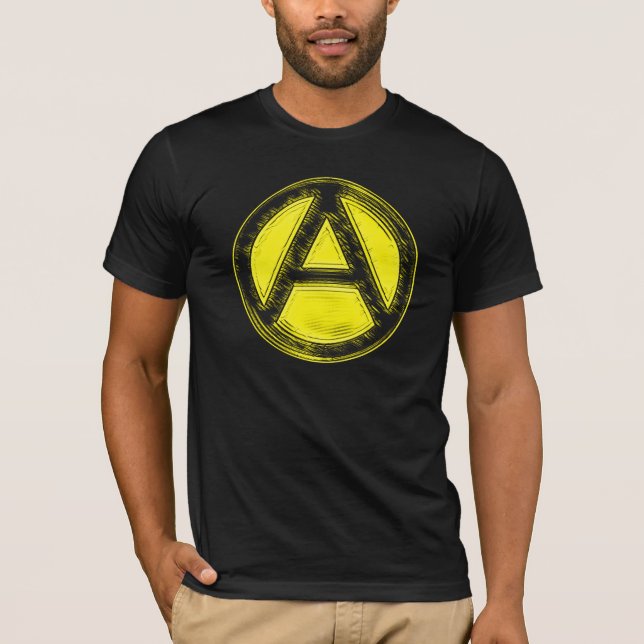 Svart & guld- anarkiutslagsplats tee shirt (Framsida)