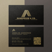 Svart guld anpassad logotyp QR byggnadskonstruktio